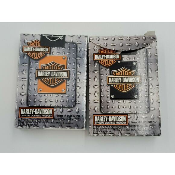 Harley Davidson Playing Cards In Collectible Tin 2 Sets 4 Packs - Picture 4 of 12